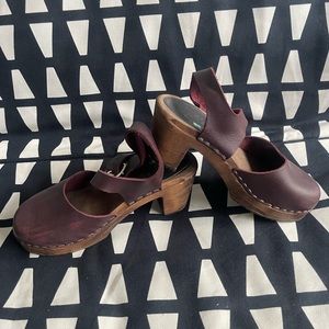 Lotta from Stockholm Purple Wooden Clogs